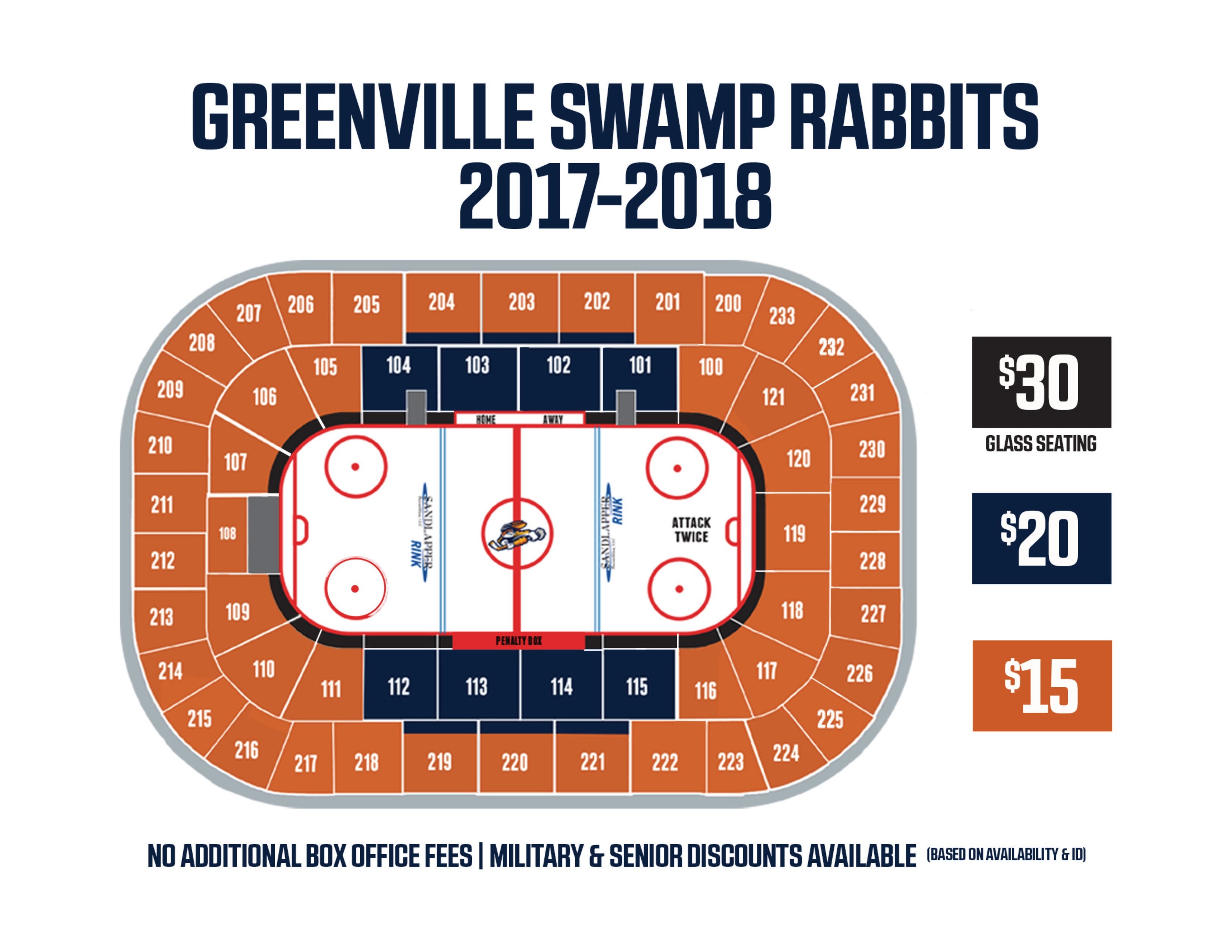 Greenville Swamp Rabbits Seating Chart
