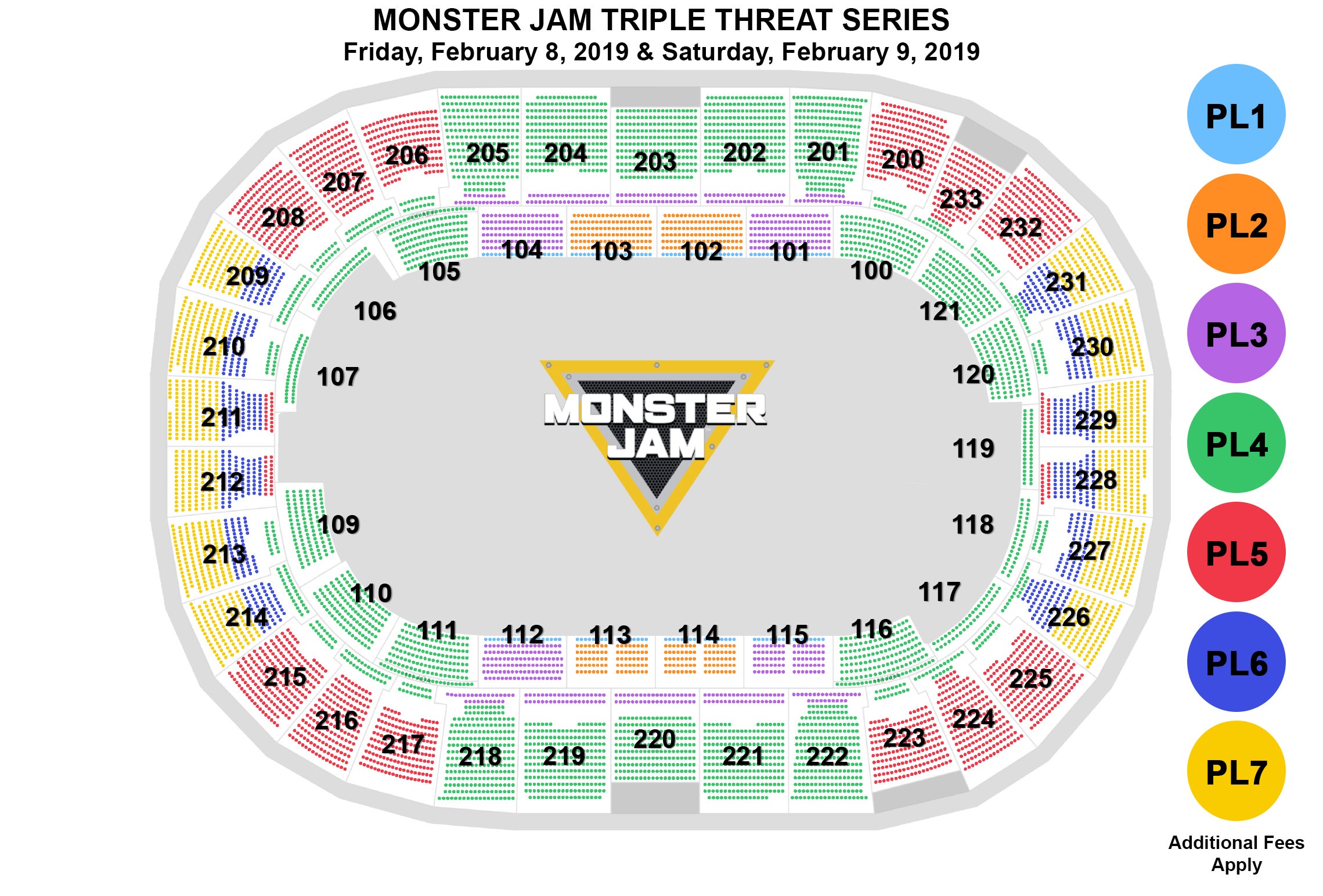 Monster Jam Ford Field Seating Chart