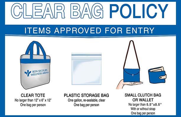 Clear Bag Policy  Bon Secours Wellness Arena