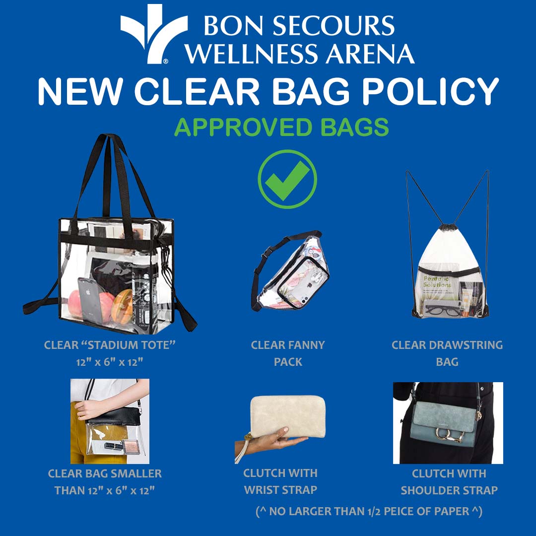 Clear Bag Policy  Bon Secours Wellness Arena